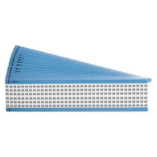 Wire Markers, Legend 44, Black/White, PK25