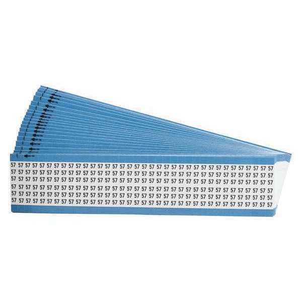 Wire Markers, Legend 57, Black/White, PK25