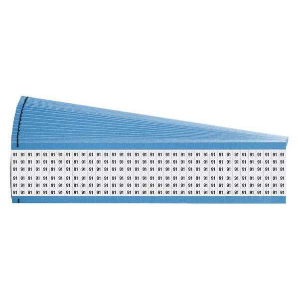 Wire Markers, Legend 91, Black/White, PK25