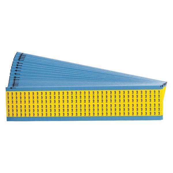 Wire Markers, Legend 9, Black/Yellow, PK25