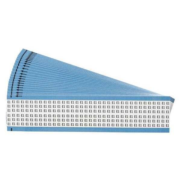 Wire Markers, Legend E1, Black/White, PK25