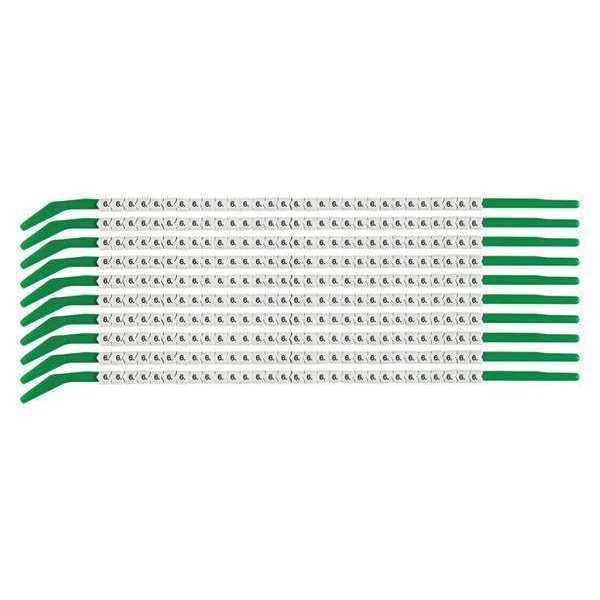 Clip Sleeve Wire Mrkrs, 6, Blk/Wht, PK10, SCN09-6