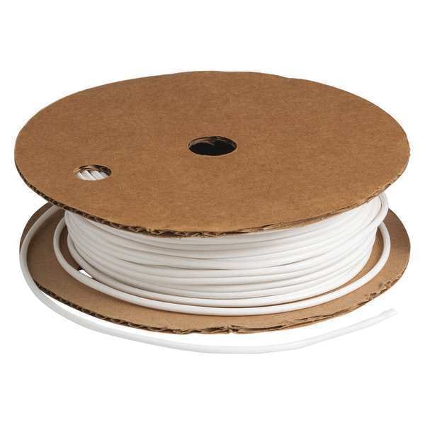 Heat Shrink Tube, 0.112 in, White, 500 ft