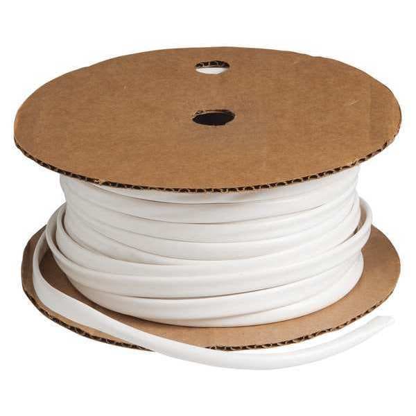 Heat Shrink Tube, 0.278 in, White, 100 ft