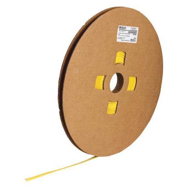 Heat Shrink Label, 3:1 I.D. Shrink Ratio, Yellow, 200 ft