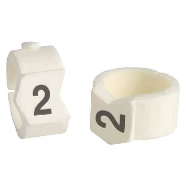 Clip Sleeve Wire Mrkrs, 2, Blk/Wht, PK50, SCN36-2