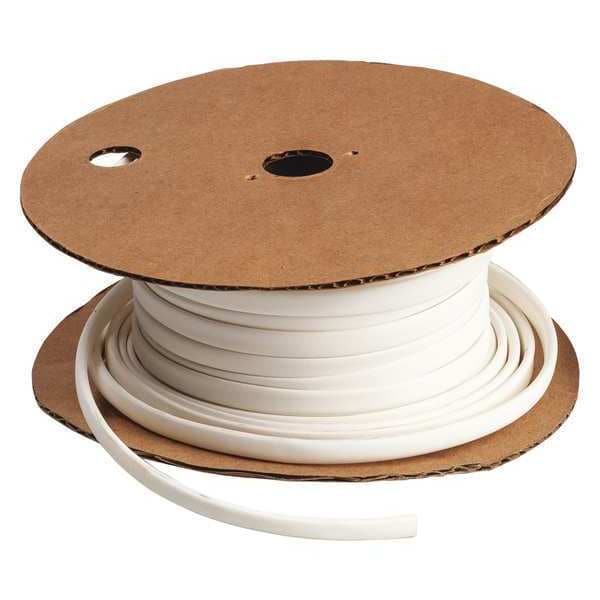 Heat Shrink Tube, 1/4 in, White, 100 ft