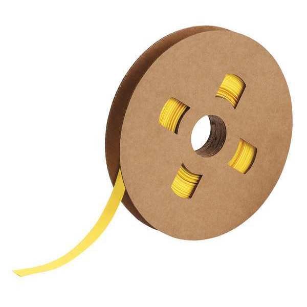 Heat Shrink Label, 3:1 I.D. Shrink Ratio, Yellow, 75 ft