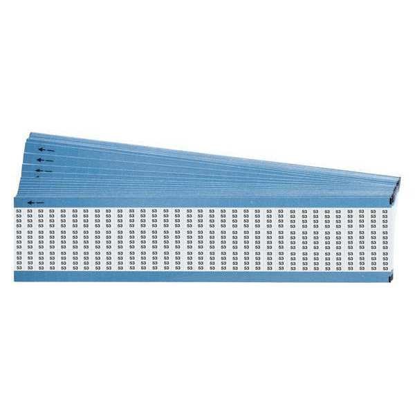 Wire Markers, Legend 53, Black/White, PK25, TMM-53-PK