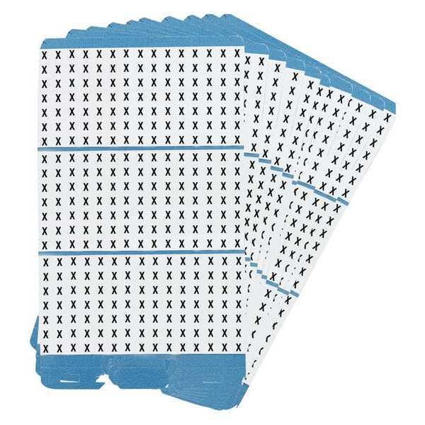 Porta-Pack Wire Markers, X, Blk/Wht, PK10