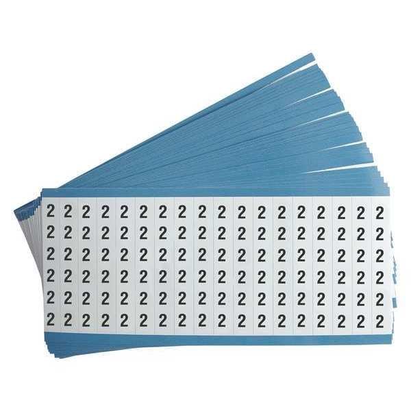 Wire Markers, Legend 2, Black/White, PK25, CAB-2-PK