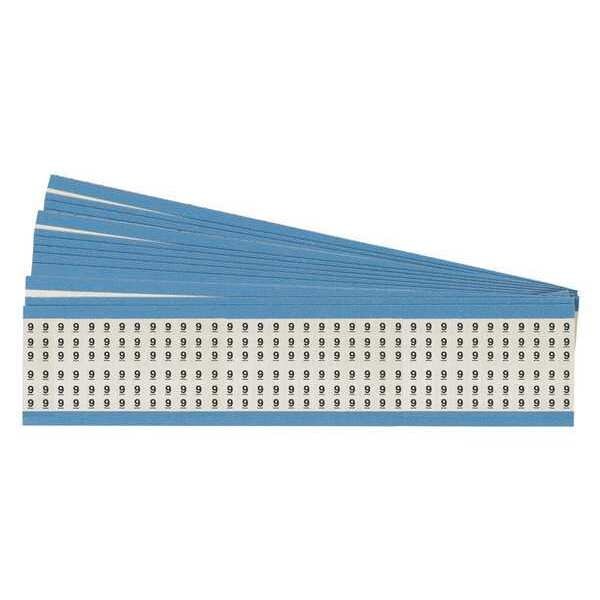 Wire Markers, Legend 9, Black/White, PK25, HH-9-PK