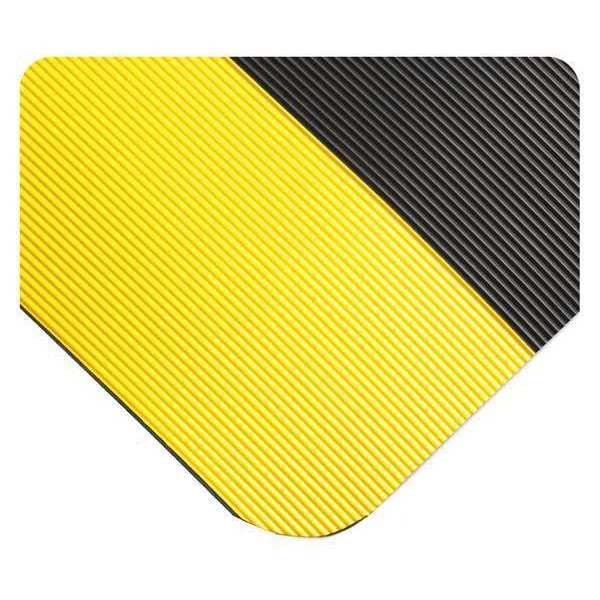 Antifatigue Mat, 10 ft. L x 3 ft. W, 1/2" Thickness, Corrugated, Black
