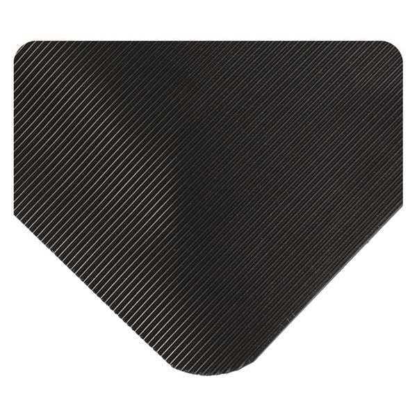 Antifatigue Mat, 10 ft. L x 3 ft. W, 7/8" Thickness, Corrugated, Black/Yellow