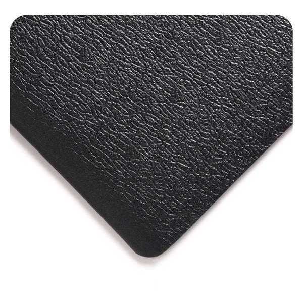 Antifatigue Mat, 10 ft. L x 3 ft. W, 5/8" Thickness, Pebble, Black