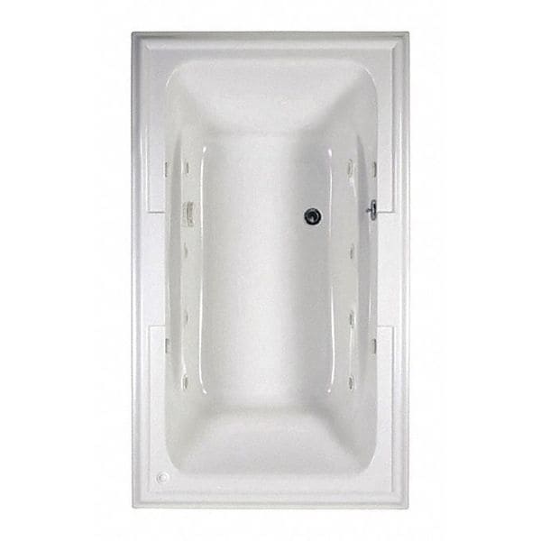 Ecosilent Combo Massage Tub, 72x42", Wht, 72" L, 42" W