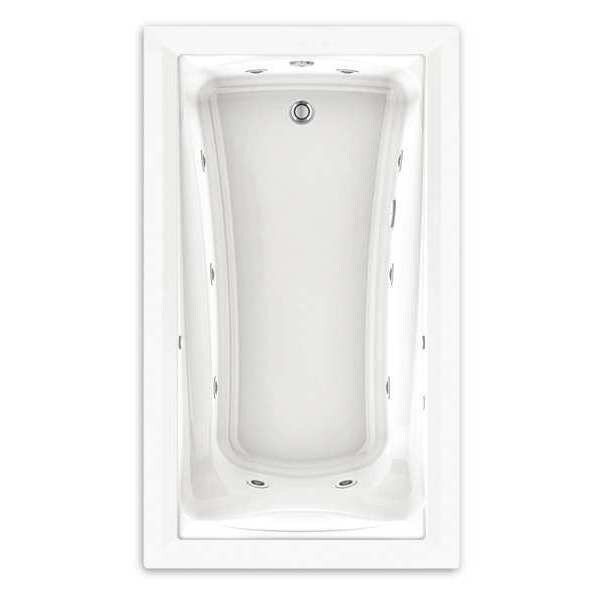 Combo Massage Bathtub, 60x36", White, 60" L, 36" W