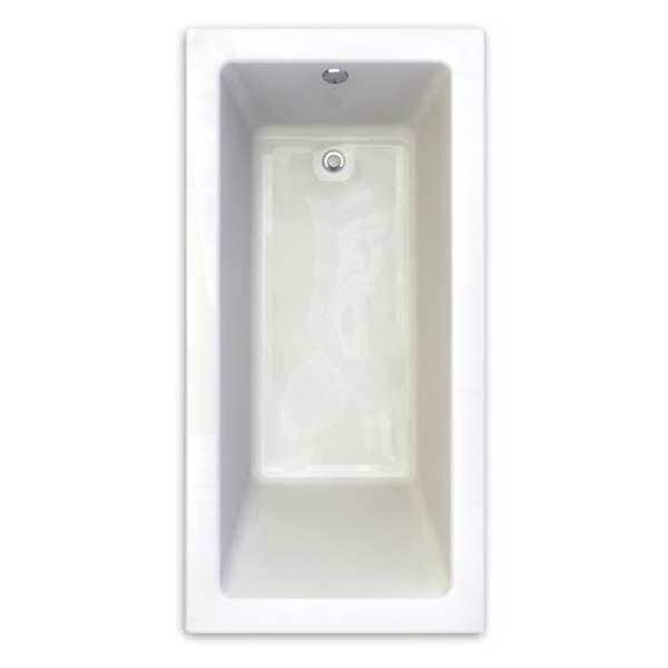 Studio Bathtub, 2"Edge, 72x36", White, 72" L, 36" W