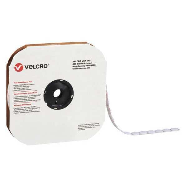Tape, Dots Hook, 1-3/8", Wh, PK600, Disc, White, 600 PK
