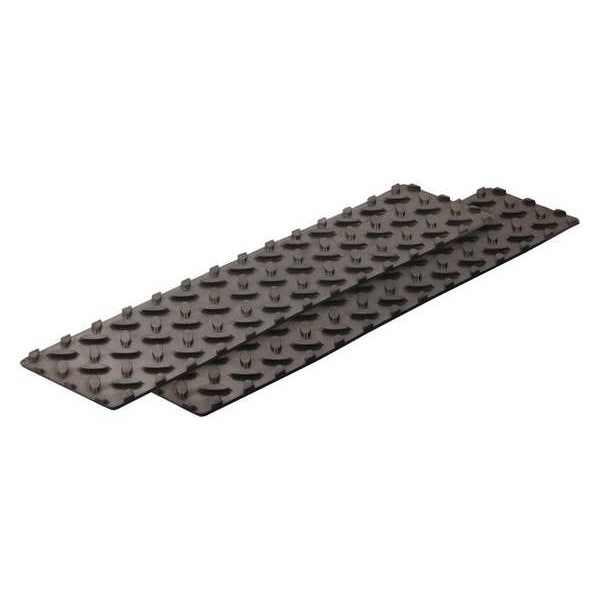 Anti-Slip Tread Rubber 20 Grit Size, Black, 4" W x 1.4 ft L, 12.7 mil Thick
