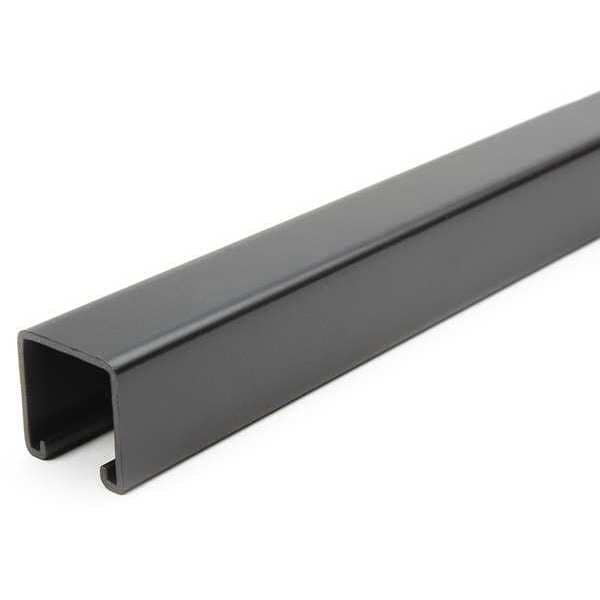 Single Channel Strut, Solid, Steel, Painted, None Hole Size, Black