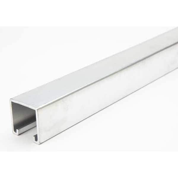 Single Channel Strut, Solid, Aluminum, Plain, None Hole Size, Silver