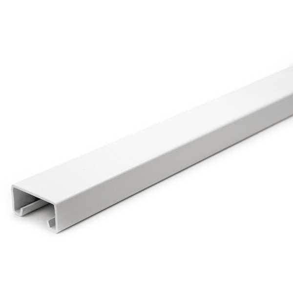 Single Channel Strut, Solid, Steel, Painted, None Hole Size, White