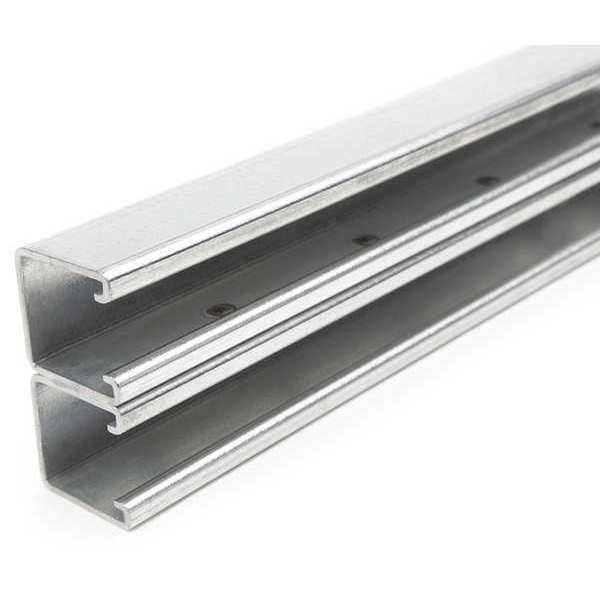 Side to Side Strut, Solid, Steel, Galvanized, None Hole Size, Silver