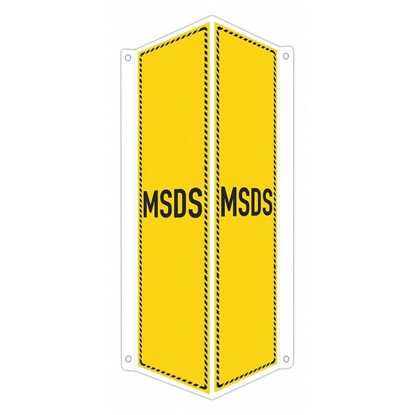 Safety Sign, 18 in x 8 in, Aluminum