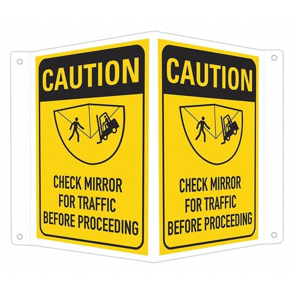 Safety Sign, 12-1/4" W, 10" H, 0.040" Thick
