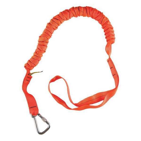 Tool Lanyard, 112 in L, 25lb., SS, Carabiner