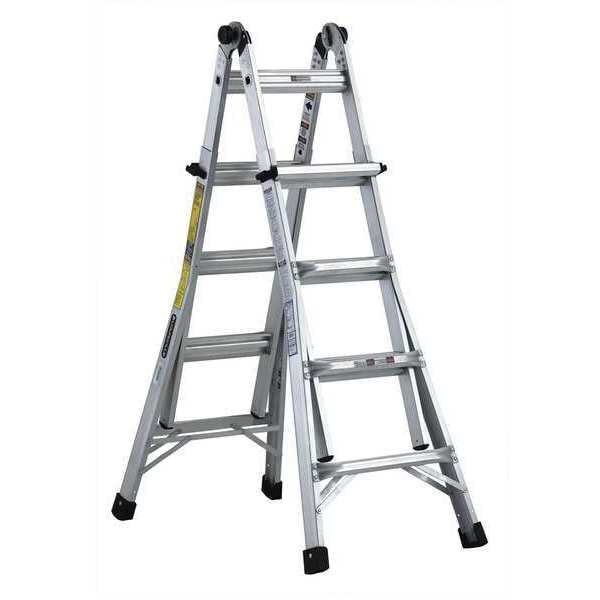 Multipurpose Ladder, Extension Ladder, Scaffold Ladder, Staircase Ladder, Stepladder Configuration