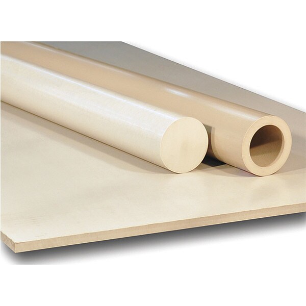 Tan PEEK Rod Stock 8 ft. L, 3/8" Dia.