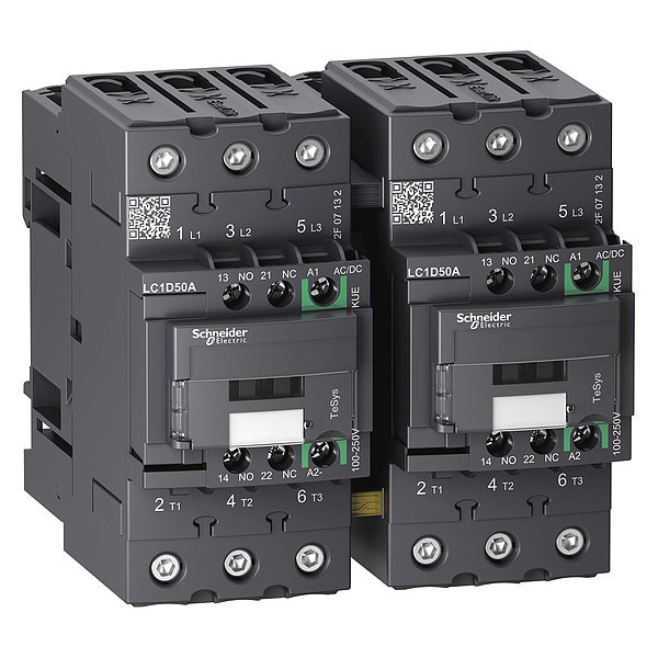 IEC Magnetic Contactor, 1NC/1NO, 100V-250V AC/DC, 3 P, Reversing, Screw Clamp