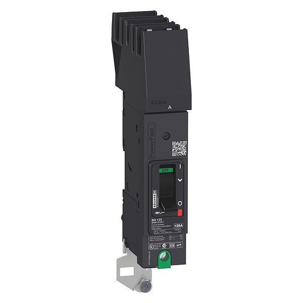 Molded Case Circuit Breaker, BGA Series, 30A, 1 Pole, 277/480V AC, 65kA at 240V AC, B Curve
