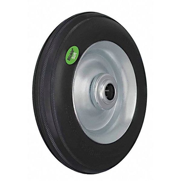 Solid Rubber Wheel, 440 lb. Load, Ribbed