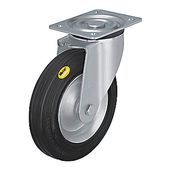Solid Rubber Caster, 770 lb. Load, Swivel