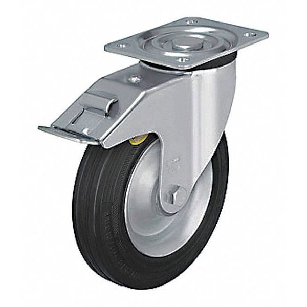 Solid Rubber Caster, 495 lb. Load, Swivel