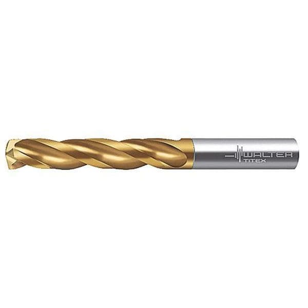 Screw Machine Drill Bit, 9.60 mm Size, 150  Degrees Point Angle, Carbide, Bright (Uncoated) Finish