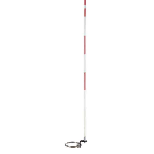 Pedestal Utility Marker, Fiberglass, 72 Height, White/orange