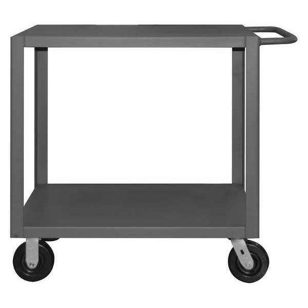 Utility Cart with Flush Metal Shelves, Steel, 5,000 lb Load Capacity, 2 Shelves, 48 in L