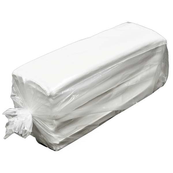 Sorbent Pad, Universal, 60 gal Vol Absorbed per Pkg, 3 ft x 40 in, White, Cellulose, 30 PK
