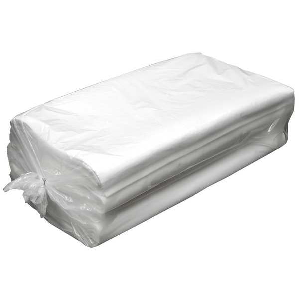 Sorbent Pad, Universal, 78 gal Vol Absorbed per Pkg, 40 in x 72 in, White, Cellulose, 30 PK