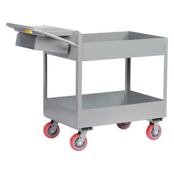 Welded Deep Shelf Order Picking Cart, Steel, 3600 lb Load Capacity, 18 1/4 in W, 42 1/2 in H