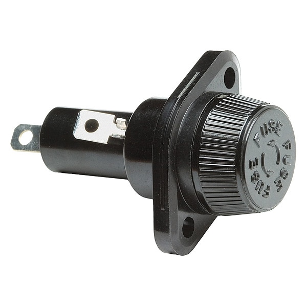 Fuse Holder, CC UL Class, 600V AC Volt Rating, 1 Poles, Quick Connect