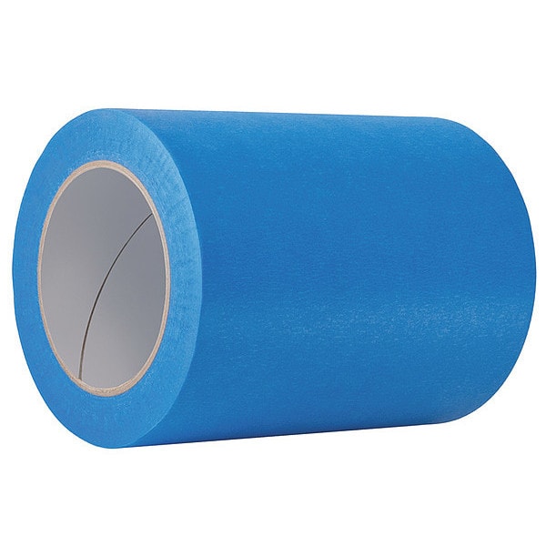 Masking Tape, 1/2 in W x 60 yd L, 4.9 mil Thick, Blue, Rubber Adhesive, 72 PK