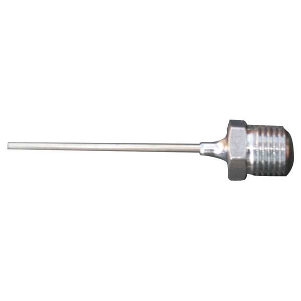 Needle Kit, Reusable Blunt Probe 1/4 in NPT, Stainless Steel, Silver