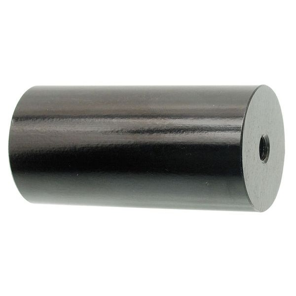 Round Standoffs, 5/16"-18 Thrd Sz, 1/4 in Bd L, Aluminum Black Anodized, 1 1/2 in OD, 2 PK