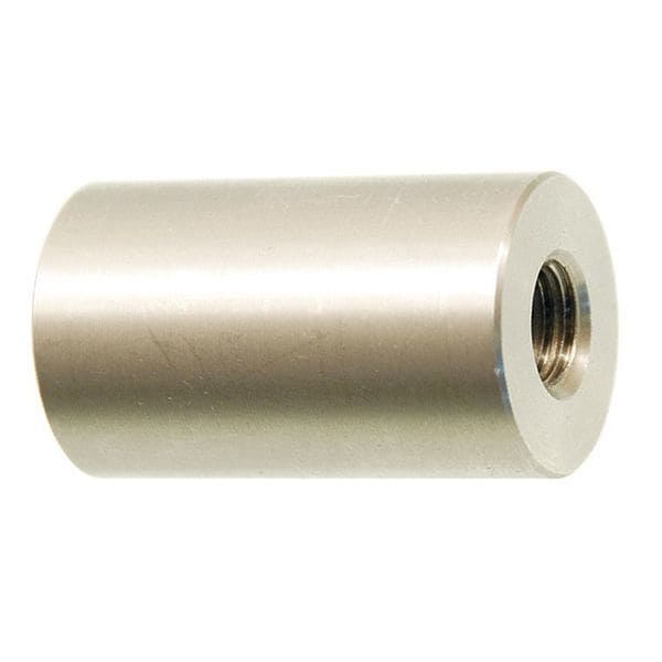 Round Standoffs, 5/16"-18 Thrd Sz, 1/4 in Bd L, 18-8 Stainless Steel Brushed, 1 in OD, 2 PK