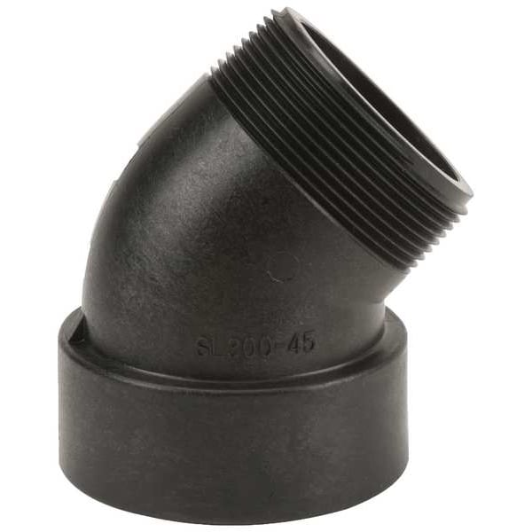 45 Degree Street Elbow, Polypropylene, 3", Schedule 80, 300 psi Max Pressure